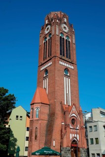 The protestant Lutheran church ruin in Swinoujscie
