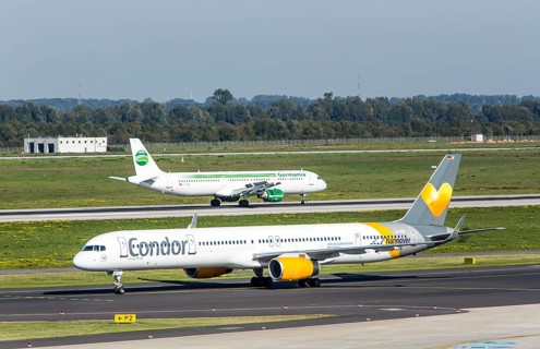 Condor Boeing 757 on the runway