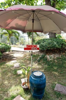 Smoking area at a hotel