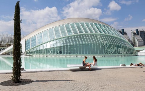 City of Arts and Sciences with the Hemisferic IMAX cinema
