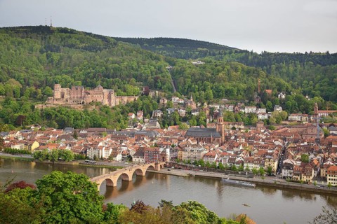 View over the city from the Philosophenweg