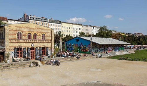 Gorlitzer ParkÂ in Kreuzberg with Das Edelweiss cafe