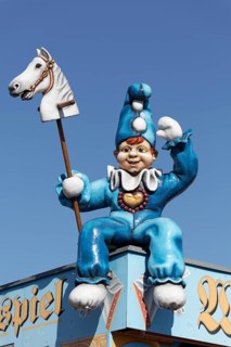 Clown with hobbyhorse