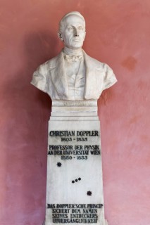 Bust of physics professor Christian Doppler
