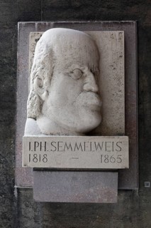 Memorial stone for the physician Ignaz Semmelweis