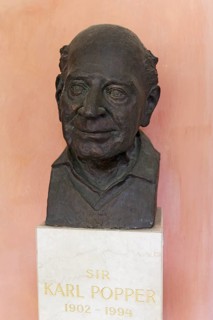 Bust of the Austro-British philosopher Karl Popper