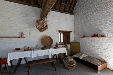 Medieval living room of a fisherman's house