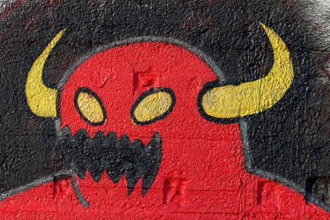 Red monster with yellow horns