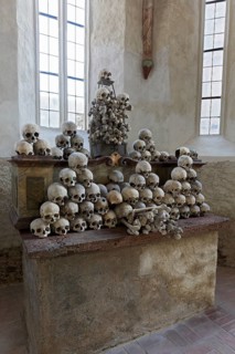 Altar with skull and bones