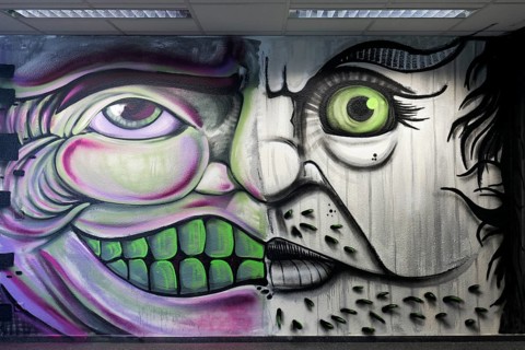 Bizarre face