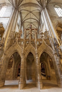 Gothic rood screen with triumphal cross group