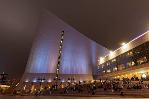 Hong Kong Cultural Centre at night