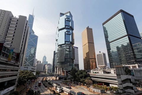 Queensway with Lippo Centre and Far East Finance Centre