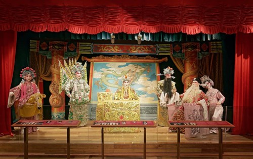 Stage with costumed characters