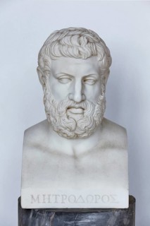 Bust of the Greek Philosopher Metrodoros of Lampsakos