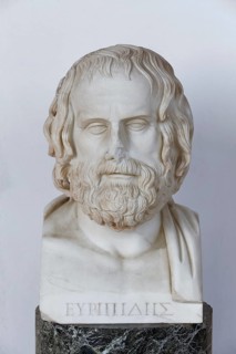 Bust of the Greek playwright Euripides