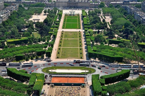 Champ de Mars from the Eiffel Tower