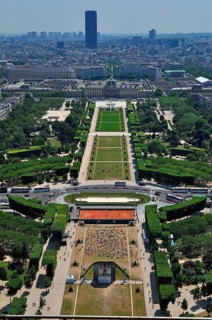 Champ de Mars Park from the Eiffel tower