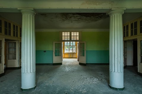 Hall in the former russischen officer barracks in Wunsdorf