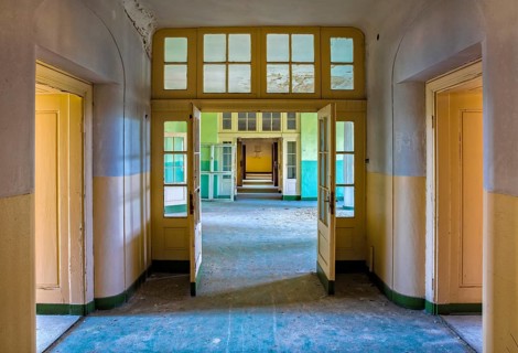 Hall in the former Russian officer barracks in Wunsdorf