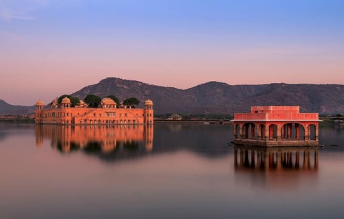Water Palace Jal Mahal at sunset