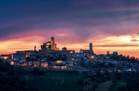 Cisterna D'Asti at sunset