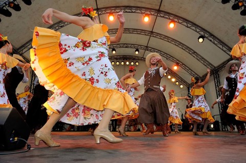 Folklore group Sentiemento Criollo dancing Tango