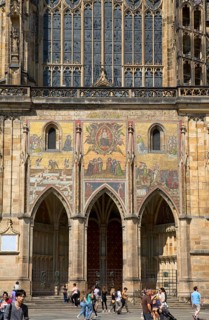 Last Judgement mosaic on entrance portal