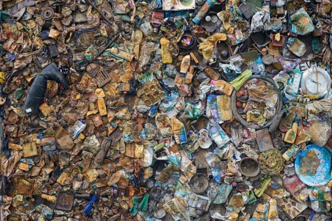 Compressed waste
