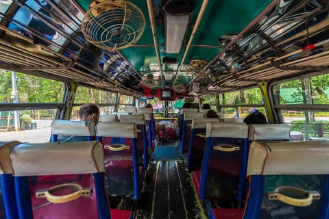 Thai bus interior