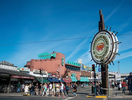 Fisherman's Wharf with restaurants