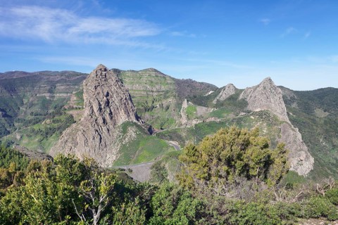 Volcano Roque de Agando and Roque de la Zarcita