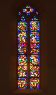 Stained glass window by Margret Bilger