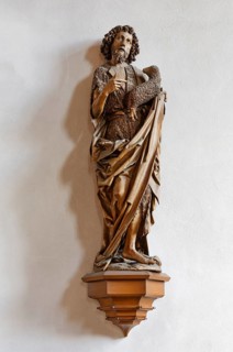 Wooden figure of John the Baptist