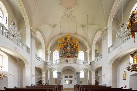 Interior of the Pilgrimage Church of Maria Limbach