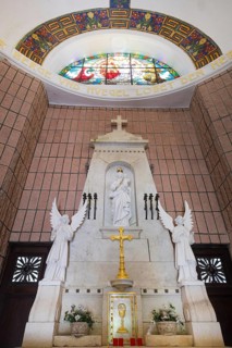 Altar of Empress Elisabeth Memorial Church or Elisabeth Church on Schneeberg mountain