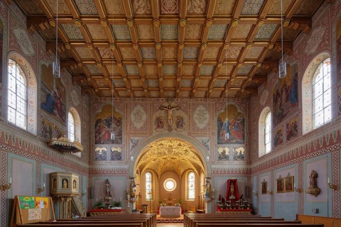 Parish Church of St. Maximilian with murals by Max Furst