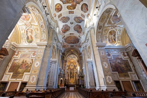 Interior of the collegiate church in Klosterneuburg