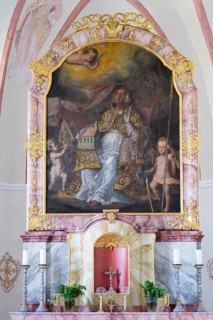 Altar with a picture of Kaspar Amort