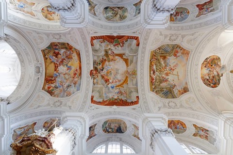 Ceiling frescoes by Cosmas Damian Asam