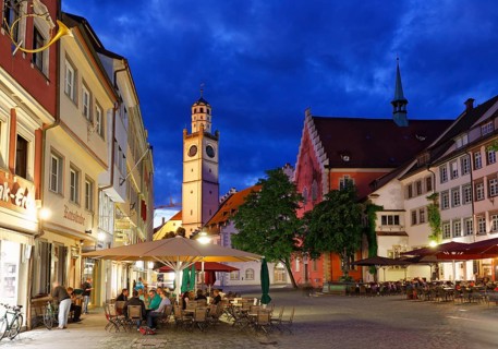 Marienplatz with Blaserturm in the historic centre