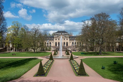 Castle garden with orangery
