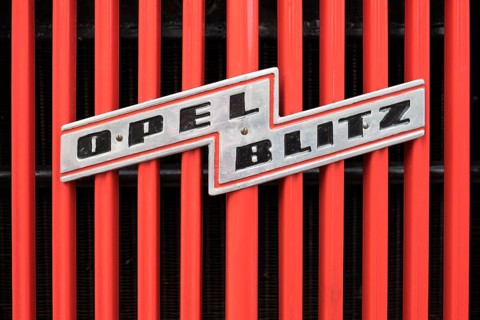 Grille with emblem of the company Opel Blitz