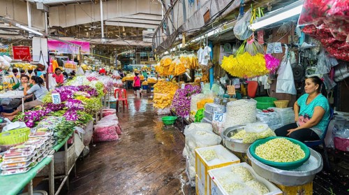 Florist in a sales hall