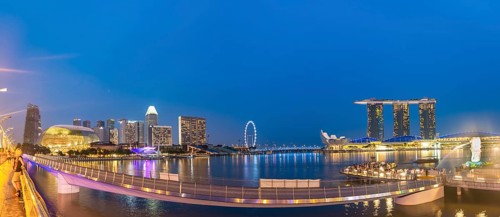 Panorama at dusk