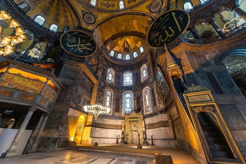 Main area of the Hagia Sophia
