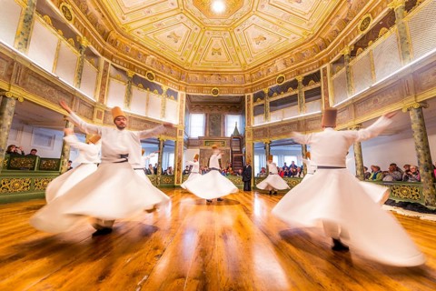 Dancing dervishes from the Sufi Mevlevi Order