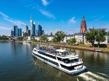 View of the Main with a ferry