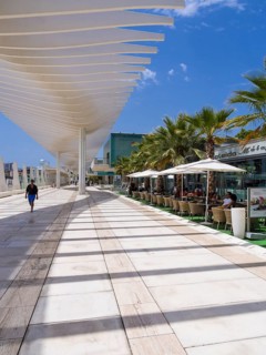 Promenade at the port