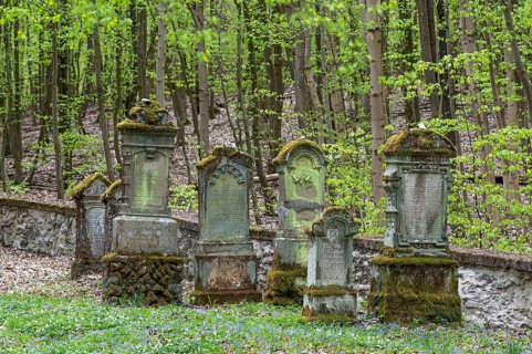 Grave stones built on a Jewish cemetery in the 16th century
